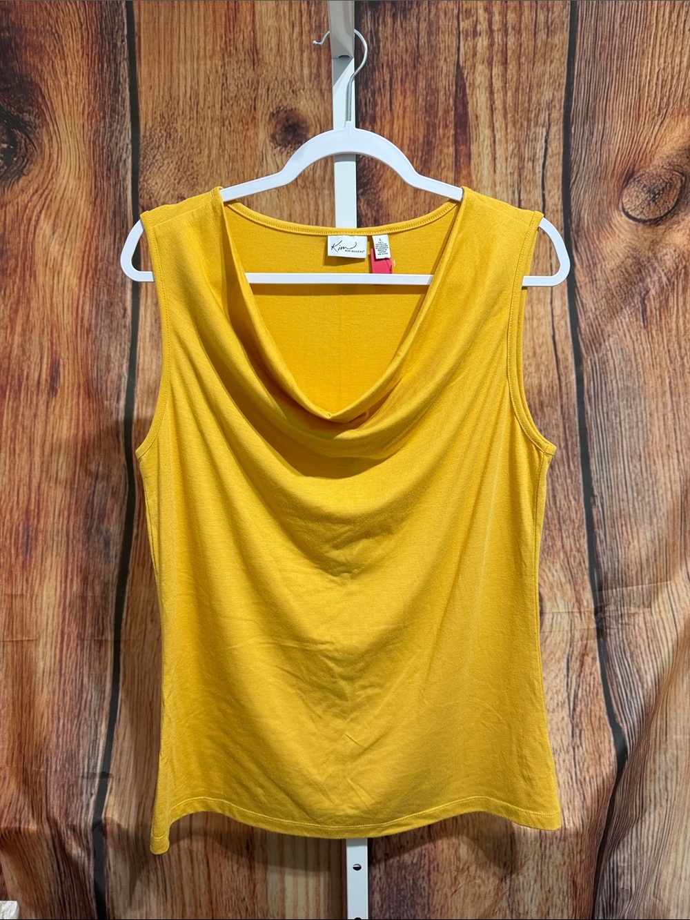 Kim Rogers Sleeveless Cowl Neck Blouse Size L